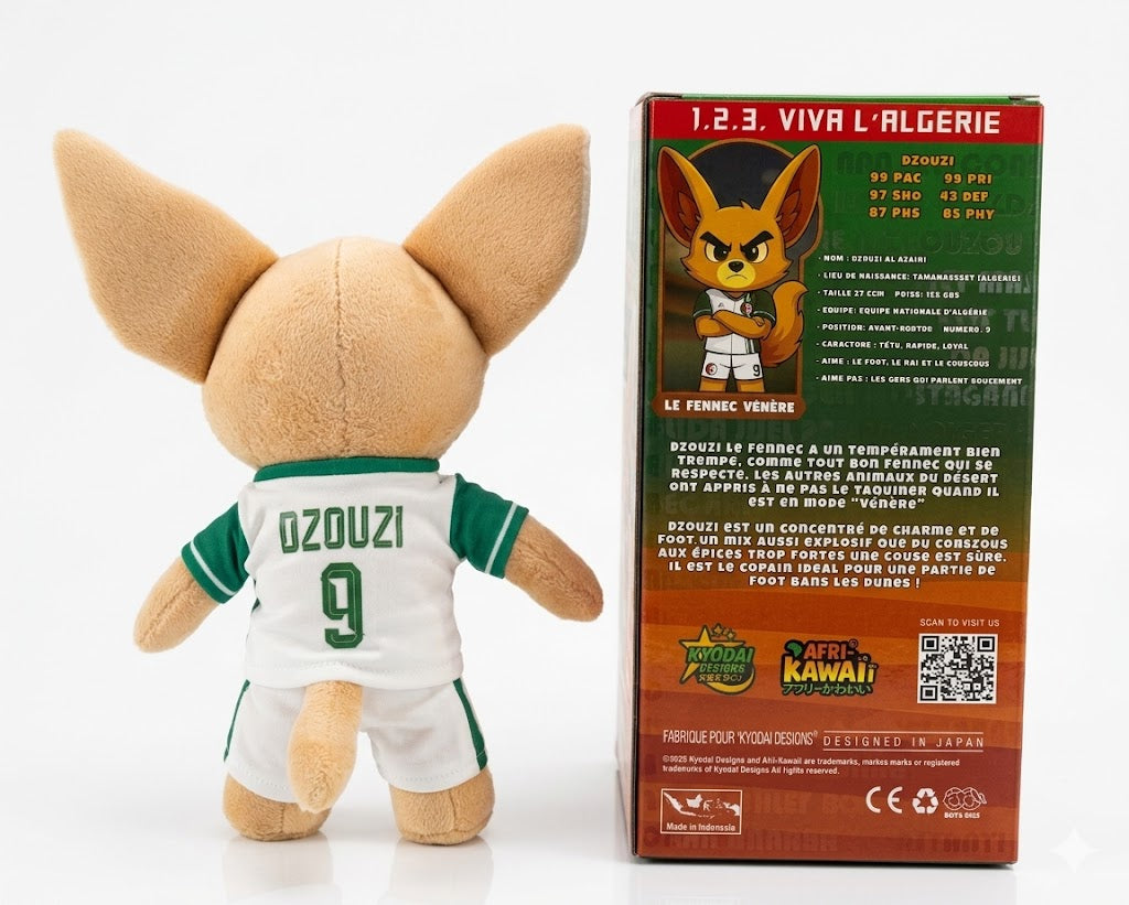 Peluche Afri-Kawaii® - Fennec Algérien DZOUZI - Edition Limitée (27cms)